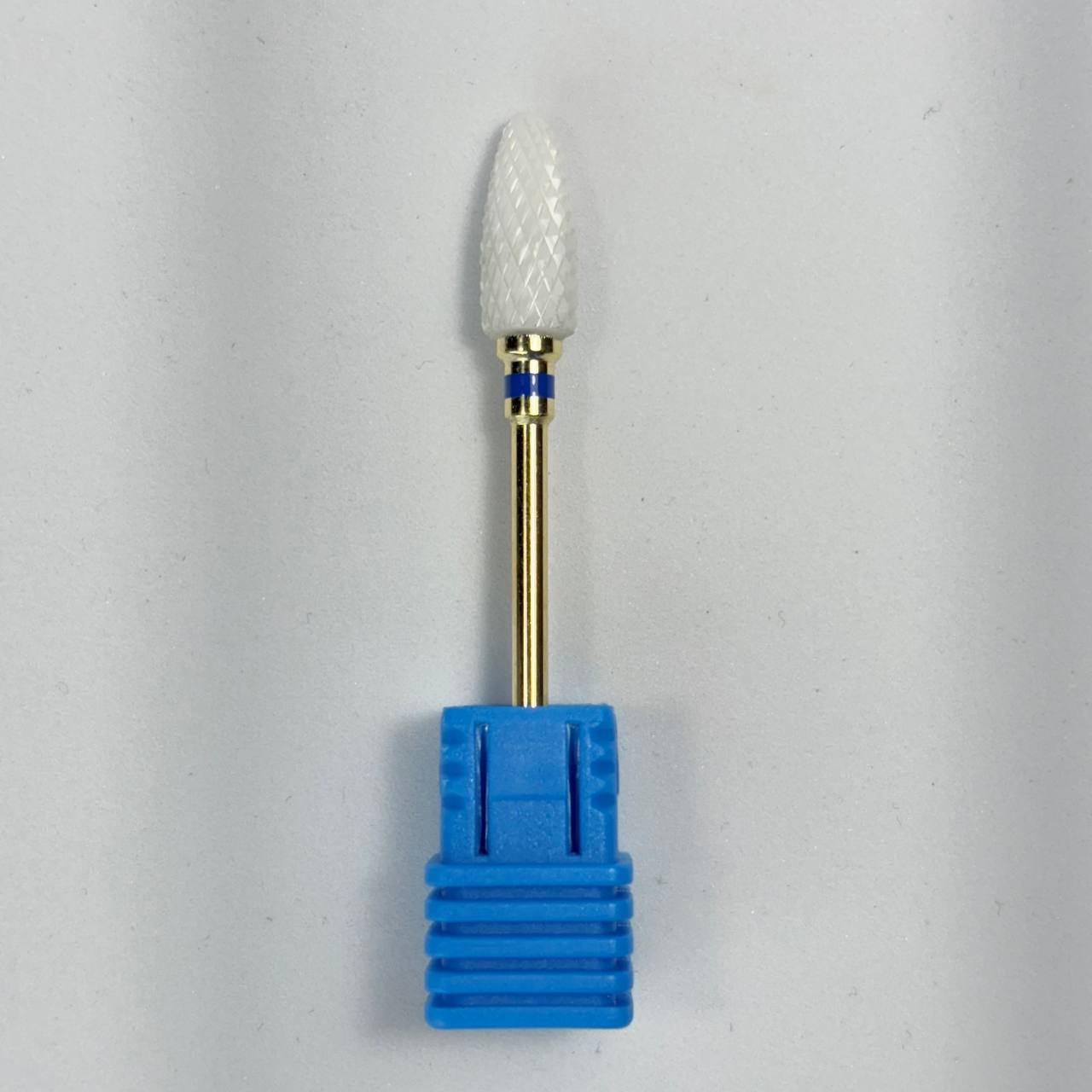 Сeramic nail drill bit. XF-Shank Gold 3/32" Flame ST (Blue)