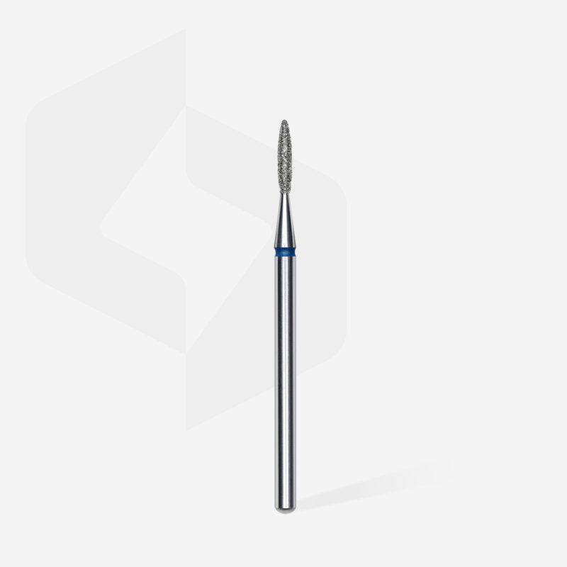 FA11B016/8 Diamond nail drill bit pointed flame blue EXPERT head diameter 1,6 mm / working part 8 mm