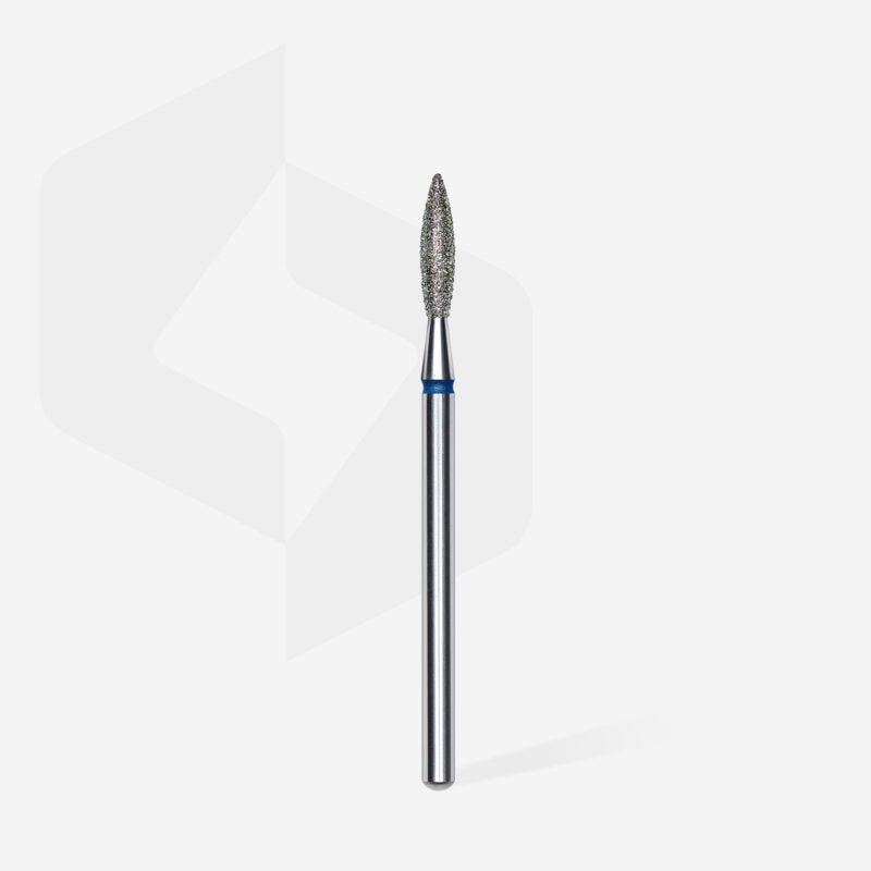 FA10B023/10 Diamond nail drill bit flame blue EXPERT head diameter 2,3 mm / working part 10 mm